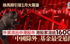 換馬期引發1月大震盪 外資流出中港股市 港股累瀉逾1600點「中國除外」基金最受追捧