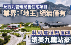 允西九管理局售住宅項目 業界：「地王」絕無僅有 可建低密度項目 媲美九龍站豪宅