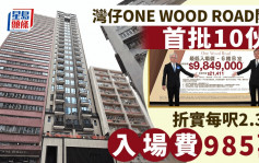 ONE WOOD ROAD开价 首批10伙 985万入场 折实每尺2.3万 游国辉：卖大包