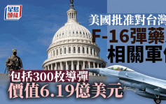 美国务院批准对台售F-16导弹等军备 总值达$48.6亿