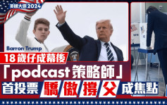 特朗普當選｜18歲俊朗巴倫西裝筆挺首投撐父成焦點  幕後「podcast策略師」