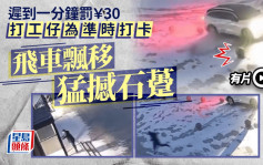 返工赶打卡︱内蒙男怕迟到罚¥30   飞车甩尾撞石趸最终……︱有片