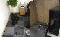 办公室气压椅突爆炸断开 电脑主机亦被击中裂开
