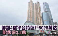 豪宅成交｜御凯4房平台特色户5098万沽 尺售逾3.2万