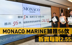 熱辣新盤放送｜MONACO MARINE加推56伙 折實每呎2.55萬