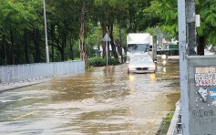 元朗連場雷雨嚴重水浸　貨車私家車死火被困