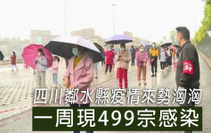 四川鄰水一周現499宗感染 已蔓延至重慶及深圳