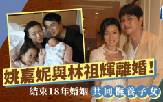 45歲姚嘉妮與60歲林祖輝離婚！結束18年婚姻  共同撫養一對子女