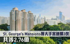 新盤成交｜St. George's Mansions獲大手客連購3伙 共涉2.76億