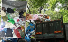 上海女拥多套房产却堆满垃圾发臭 法院强制清出装满15车
