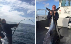 英漁夫釣228公斤藍鰭吞拿魚 破當地紀錄