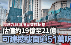 市建九龙城项目突推招标 估值约19亿至21亿 可建总楼面逾51万尺