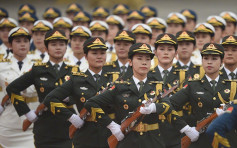 中國三軍儀隊女兵方陣亮相