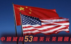 中国减持53亿美元美国国债 连续3个月减持