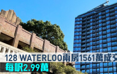 新盘成交｜128 WATERLOO两房1561万成交 每尺2.99万