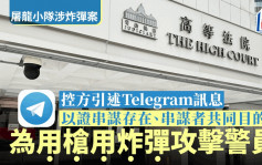 屠龙小队案│控方引述Telegram讯息 以证明「串谋」存在、串谋者共同目的为用枪及炸弹攻击警察