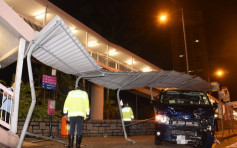 香港仔客货车失控铲上巴士站 候车青年被撞飞送院
