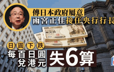 传日本政府属意雨宫正佳接任央行行长 每百日圆兑港元报5.94