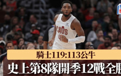 NBA｜騎士119:113公牛 成史上第8隊開季12戰全勝 當路雲米曹希望保持水準至季尾