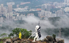 【修例風波】漁護署跟進獅子山頂「香港民主女神像」