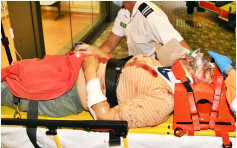 上水的士撞飛單車婦 血流披面送院搶救