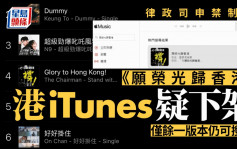 律政司申禁制令 《願榮光》香港iTunes疑下架 僅一版本仍可搜尋