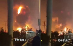 湖北漢江大橋跨年夜放煙花引發火警 無人傷亡