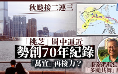 天文台︱「桃芝」周中逼近勢創70年紀錄 「萬宜」再接力？梁榮武拆解11月「多颱共舞」原因