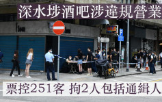 深水埗酒吧違規開通宵251客收罰單 警拘2人包括1通緝者