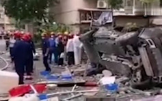 武漢便利店爆炸衝擊波震飛車輛 兩人受傷送院