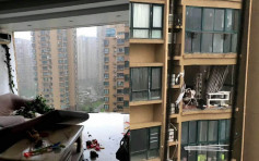 「黑格比」吹袭浙江积水淹没街道 一女子阳台玻璃损毁致堕楼亡