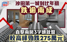 沙田第一城對比年初跌逾兩成 直擊兩房3字頭放盤 較高峰勁跌275萬元｜區區睇樓 