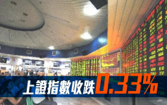 滬深股市｜上證指數收跌0.33%報3261