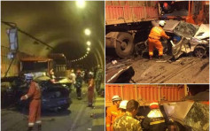 陕西高速5車隧道相撞4死2傷　3死者疑一家三口