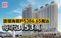 澐璟海景户5386.65万沽 每尺3.53万