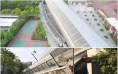 杭州高架橋學校旁斷裂1傷　瓦礫塌運動場內