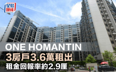 ONE HOMANTIN 3房户3.6万租出 租金回报率约2.9厘