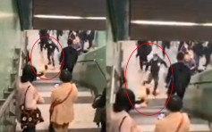 男子港鐵站內失控 女友遭打至瞓地兼被踢頭 