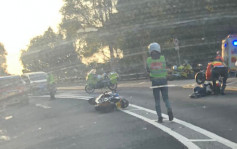 大埔公路電單車撞私家車車尾 鐵騎士輕傷送院