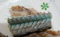 食魚驚見鮮綠色魚骨 台女：感覺很可怕噁心