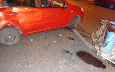重慶女司機撞車見滿地血受驚 警到場方知是豬血