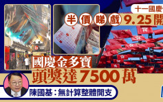 十一国庆︱半价睇戏9.25开卖 10月初办两次国庆金多宝 头奖高达7500万