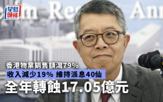 九倉全年基礎淨盈利大跌92% 息維持40仙 香港物業銷售額瀉79%