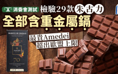 消委会朱古力︱29款验出重金属镉 最贵Amedei超标 多个样本脂肪含量高于标示