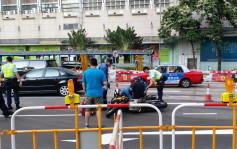 尖沙嘴廣東道電單車失事 男司機受傷
