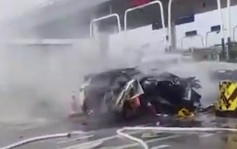 杭州私家車高速撞收費站起火致4死 警方正調查原因