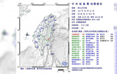 台灣花蓮5.8級地震 暫未有傷亡報告