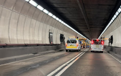 狮子山隧道往九龙方向疑爆水管 慢线一度封闭工人抢修