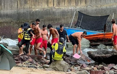 兩艘小艇荃灣麗都灣擱淺 救生員協助3釣魚客脫困 