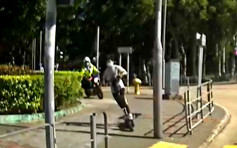 【車cam直擊】九龍城電動滑板狂飆 警鐵馬行人路追截
